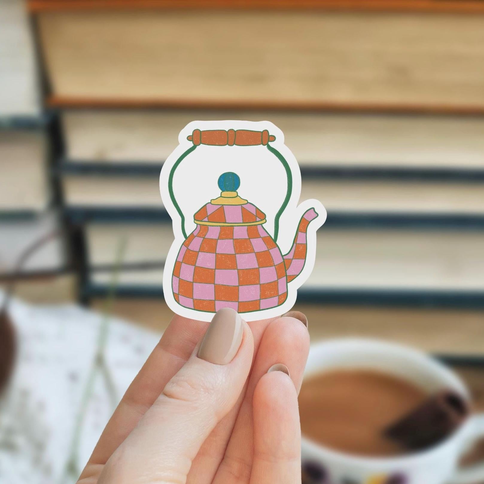 Tea Party Sticker Set, Laptop Decals, Aesthetic Stickers, Water Bottle Stickers