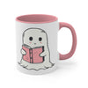 Pink Reading Ghost Mug