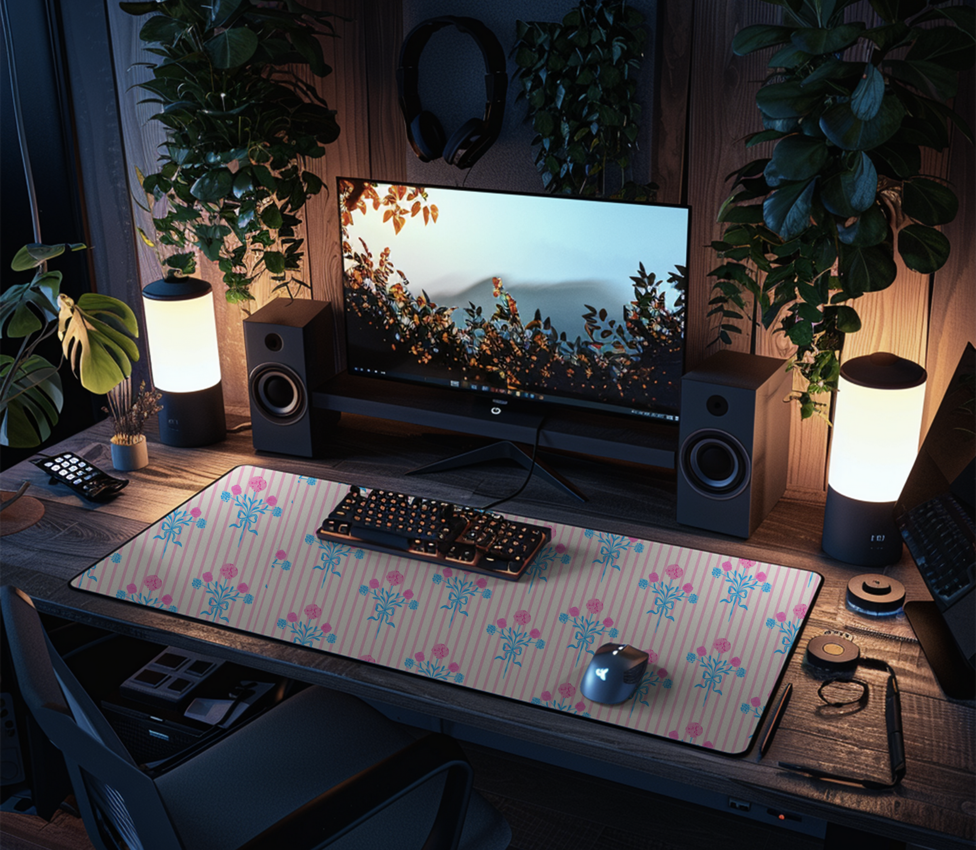 Vintage Floral Desk Mat