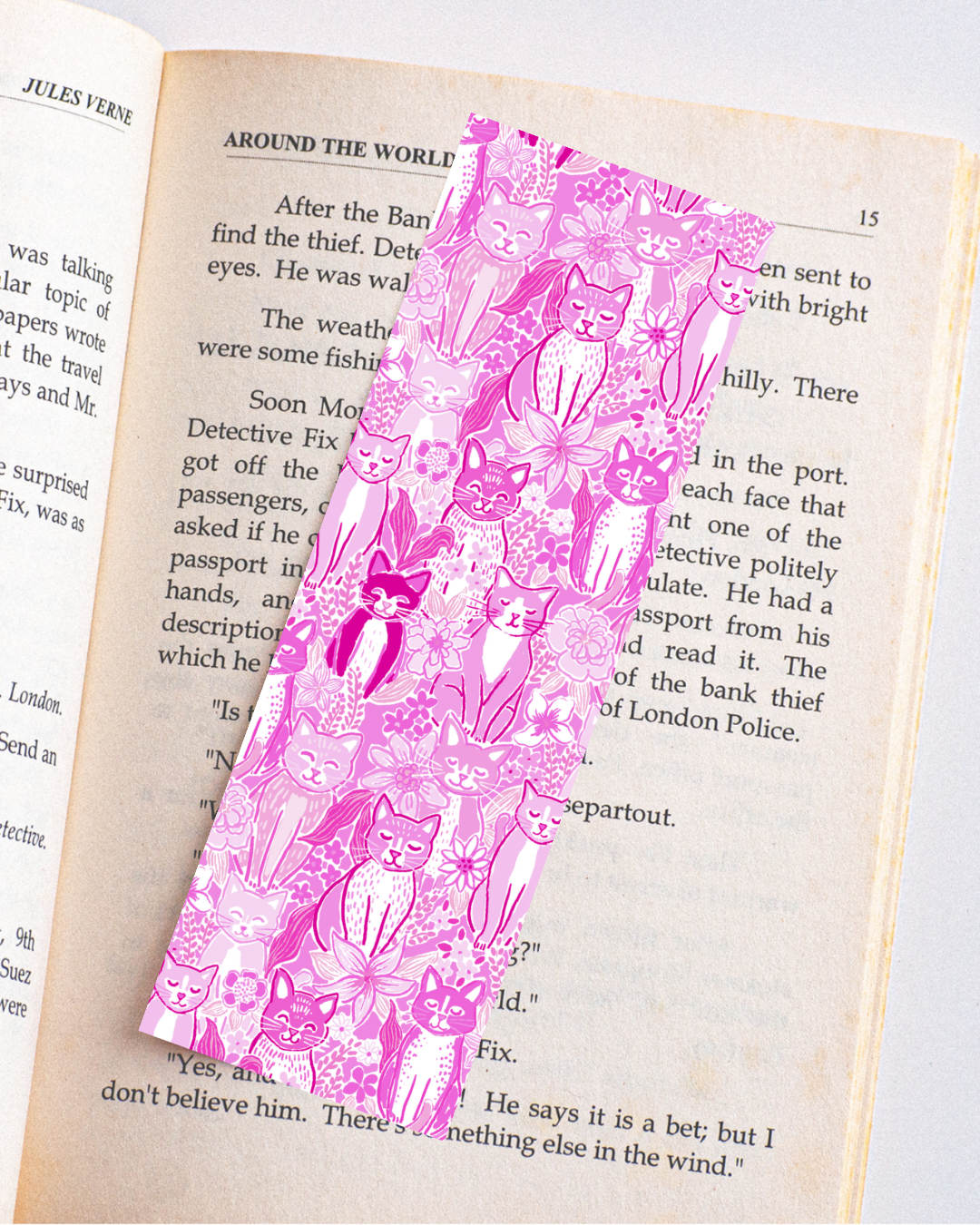 Pink Cat Bookmark