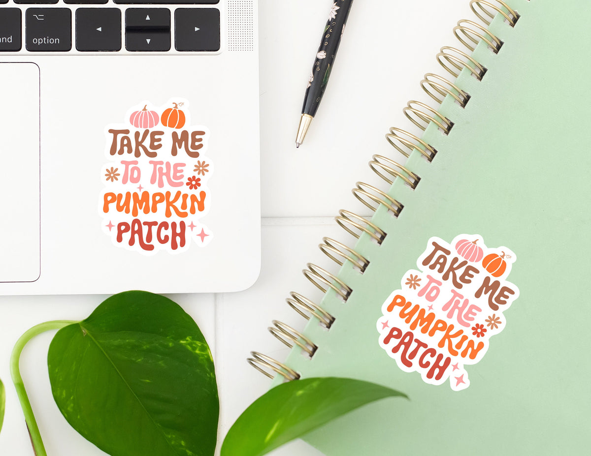 Take Me to the Pumpkin Patch Waterproof Sticker