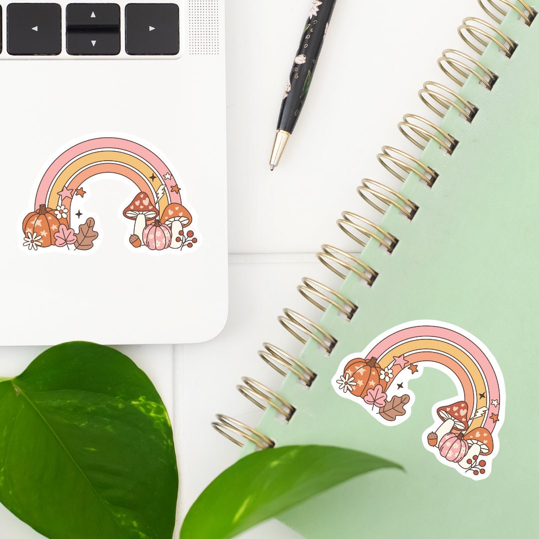 Fall Rainbow Waterproof Sticker