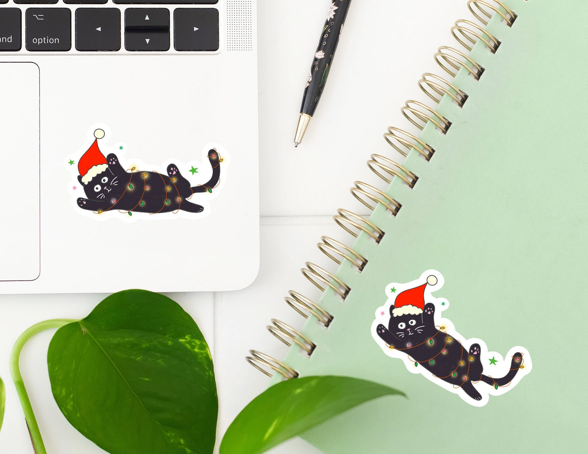 Christmas Stickers, Cat Stickers, Waterproof Stickers, Cute Stickers, Kindle Stickers 8.2 A1