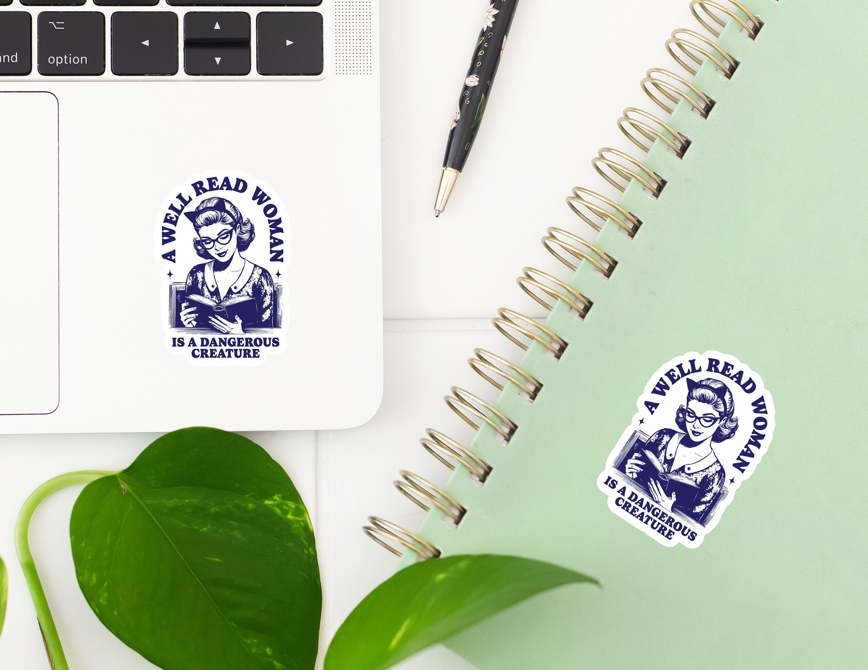 Well Read Women Waterproof Sticker