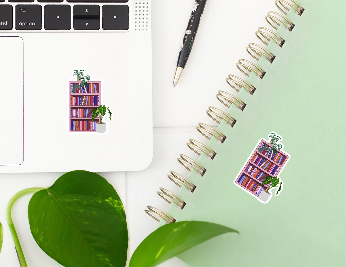 Book Stickers, Kindle Stickers, Bookish, Cute Plant Stickers, Reading Stickers