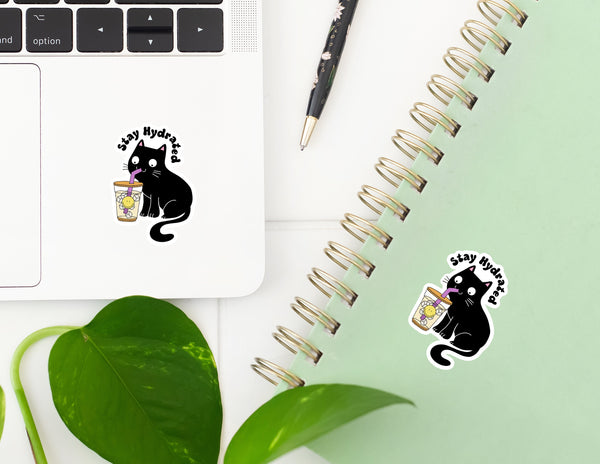 Cat Stickers, Kindle Stickers, Cute Stickers, Aesthetic Stickers, Laptop Decals, Reading Stickers