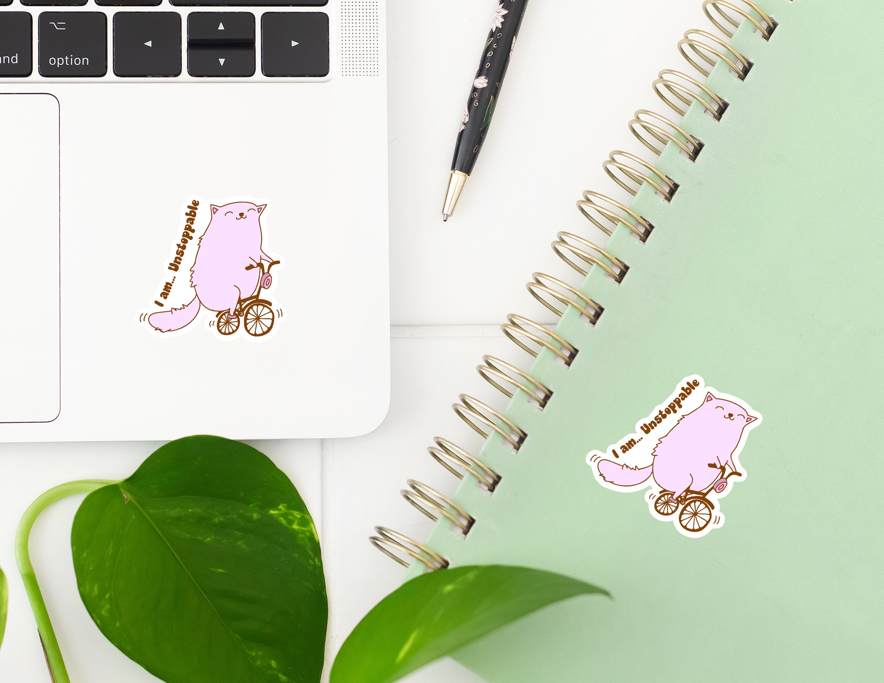 Cat Stickers, Kindle Stickers, Cute Stickers, Aesthetic Stickers, Laptop Decals, Reading Stickers