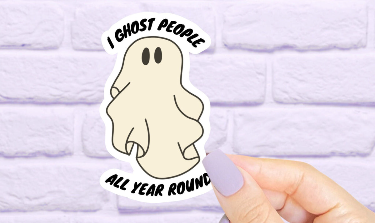 I Ghost People All Year Round Waterproof Sticker