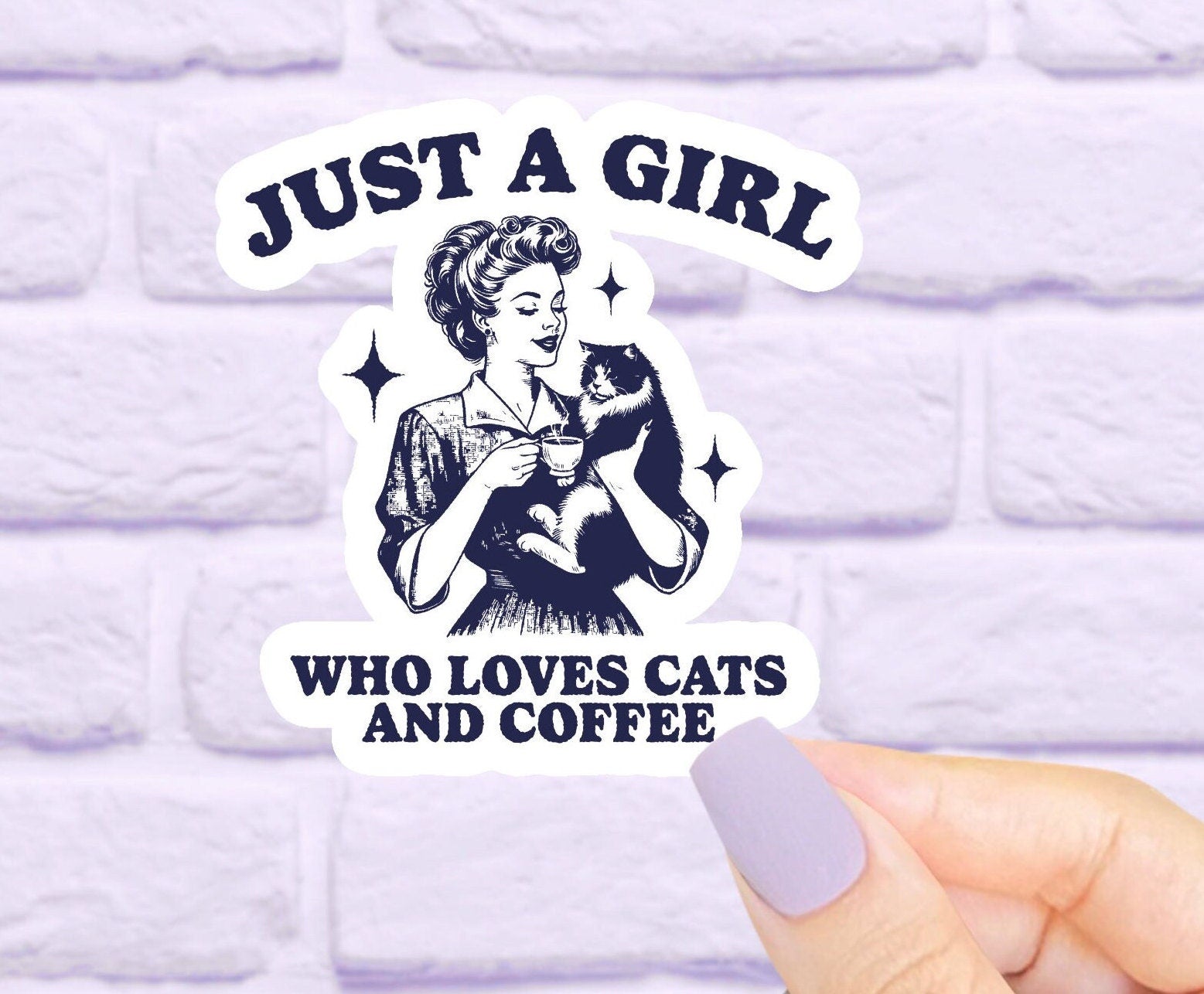 Coffee Sticker, Cat Stickers, Kindle Stickers, Waterproof Stickers, Cute Sticker, Coffee Stickers