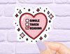 Valentine’s Day Sticker, Kindle Sticker, Book Sticker, Computer Stickers, Cute Stickers, Waterproof, Laptop Decals