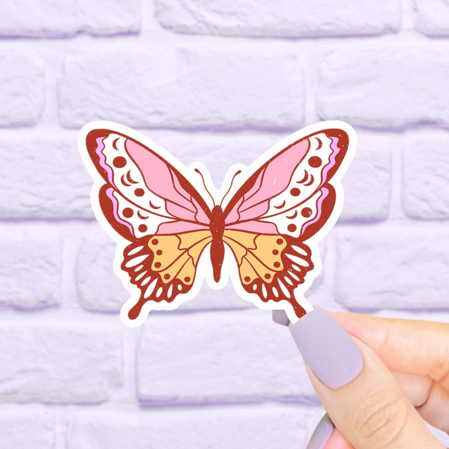 Butterfly Sticker, Laptop Decals, Aesthetic Stickers, Water Bottle Stickers