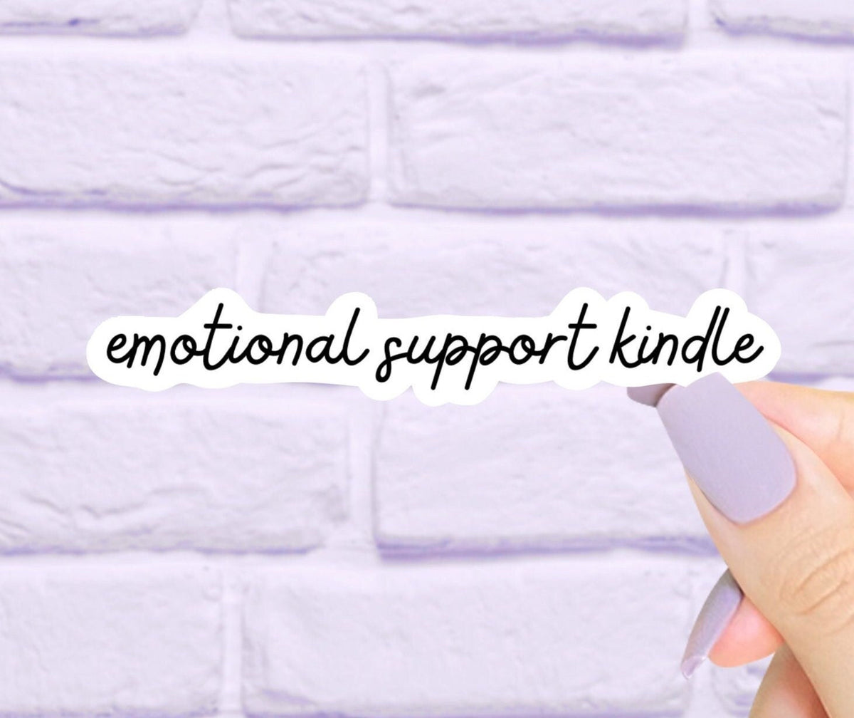 Emotional Support Kindle Sticker, Book Stickers, Reading Stickers, Cute Stickers