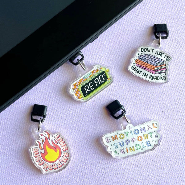 Bookish Charm, Phone Charm, Kindle Accessories, Book Lover Gift, Bookish Gifts