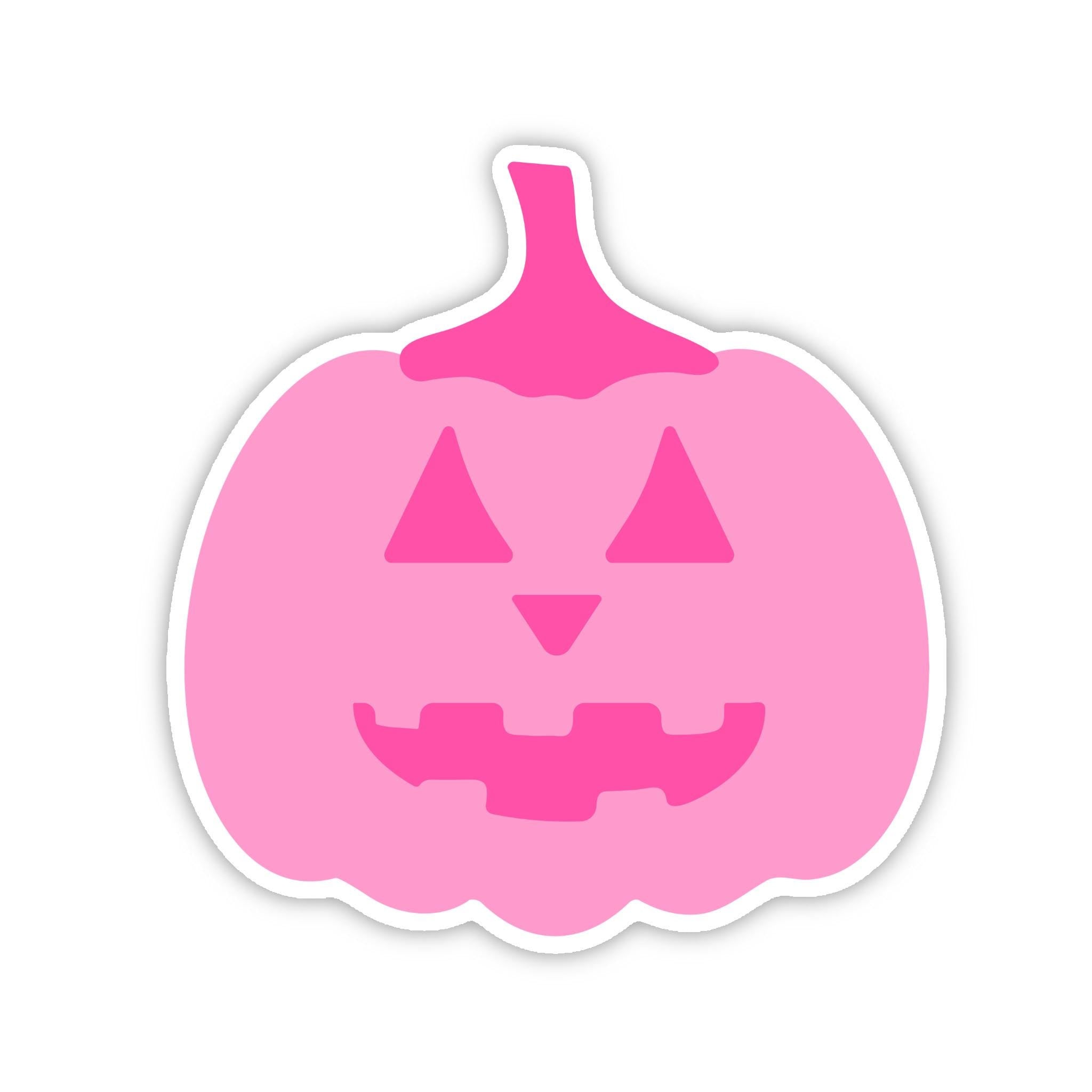 Pink Pumpkin Waterproof Sticker