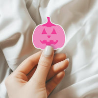 Pink Pumpkin Waterproof Sticker