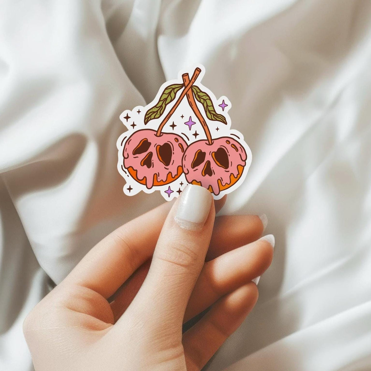 Cherry Pumpkins Waterproof Sticker