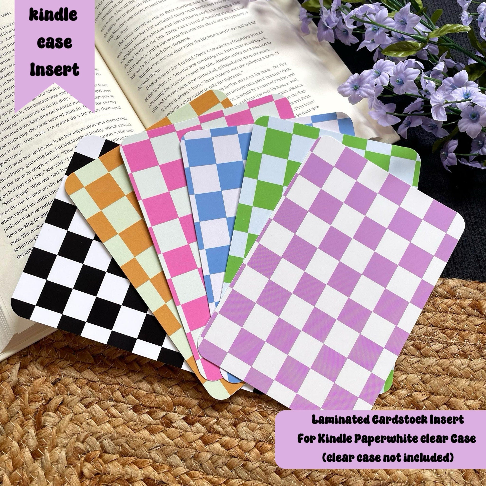 Checkered Kindle Inserts