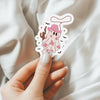 Pink Cowgirl Ghost Waterproof Sticker