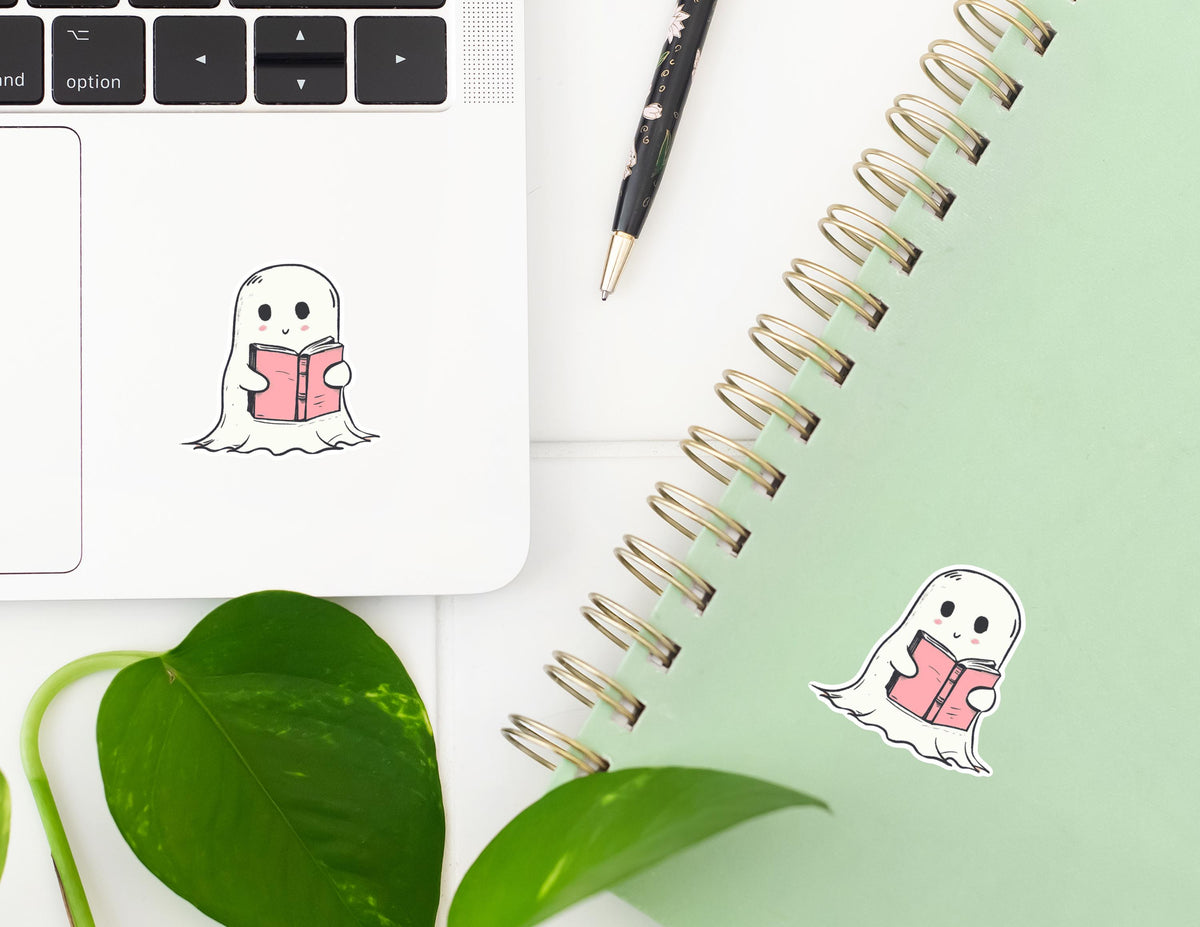 Reading Ghost Waterproof Sticker