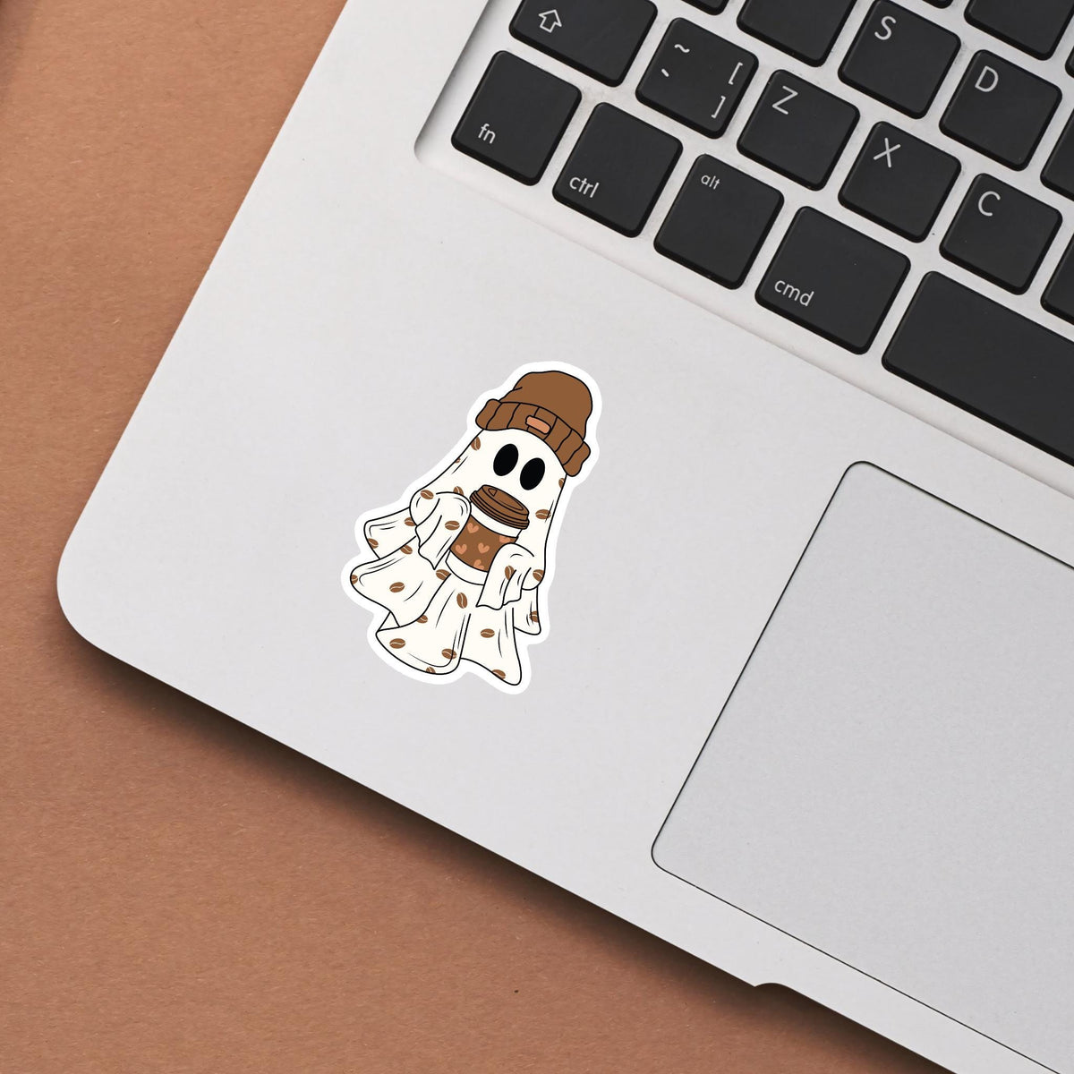 Coffee Ghost Waterproof Sticker