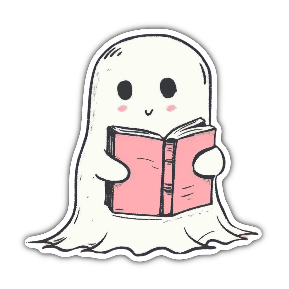 Reading Ghost Waterproof Sticker