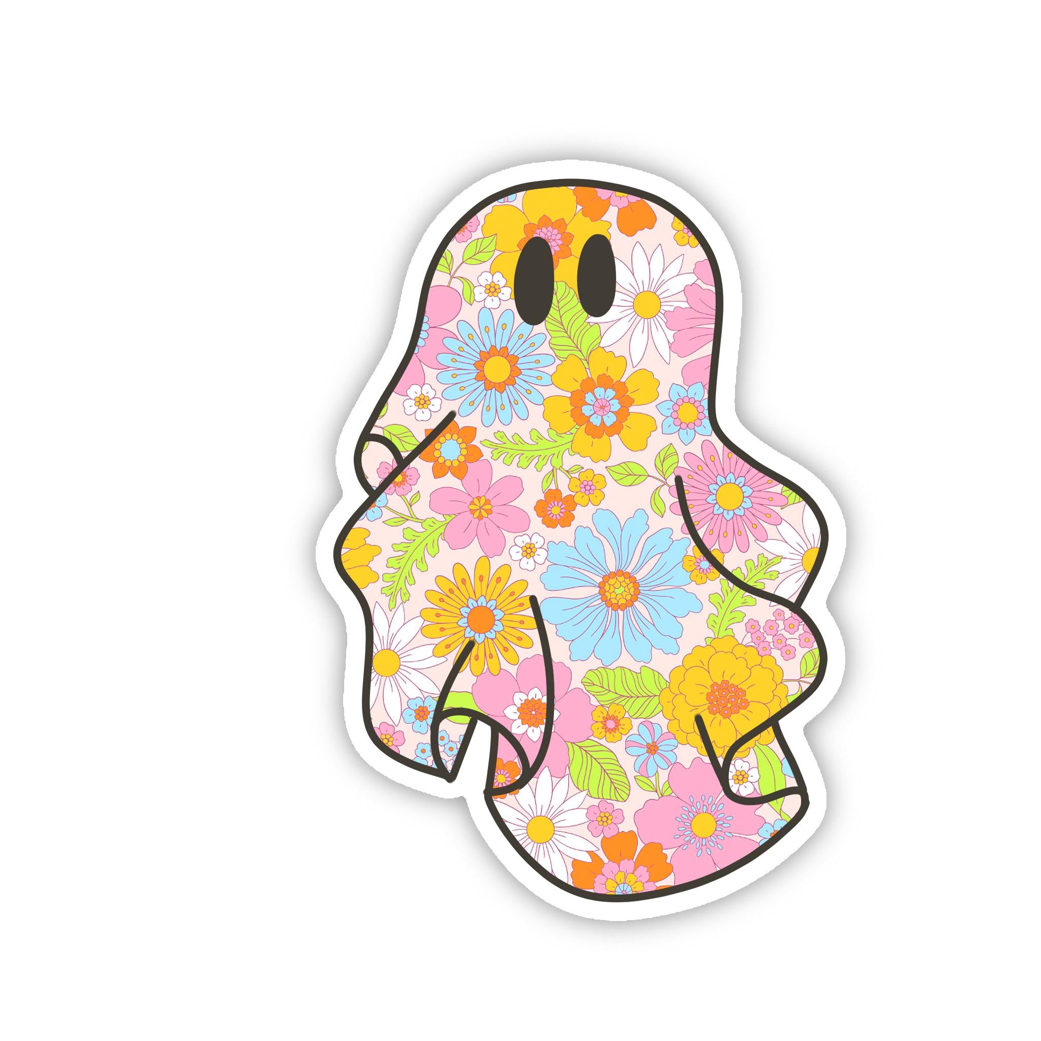 Floral Ghost Waterproof Sticker