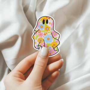 Floral Ghost Waterproof Sticker