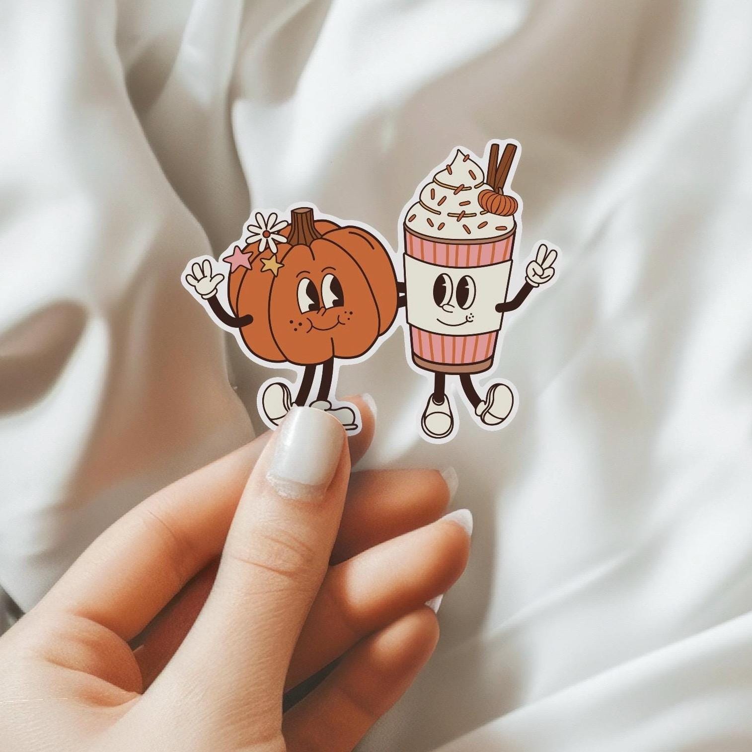 Pumpkin and Pumpkin Spice Waterproof Sticker