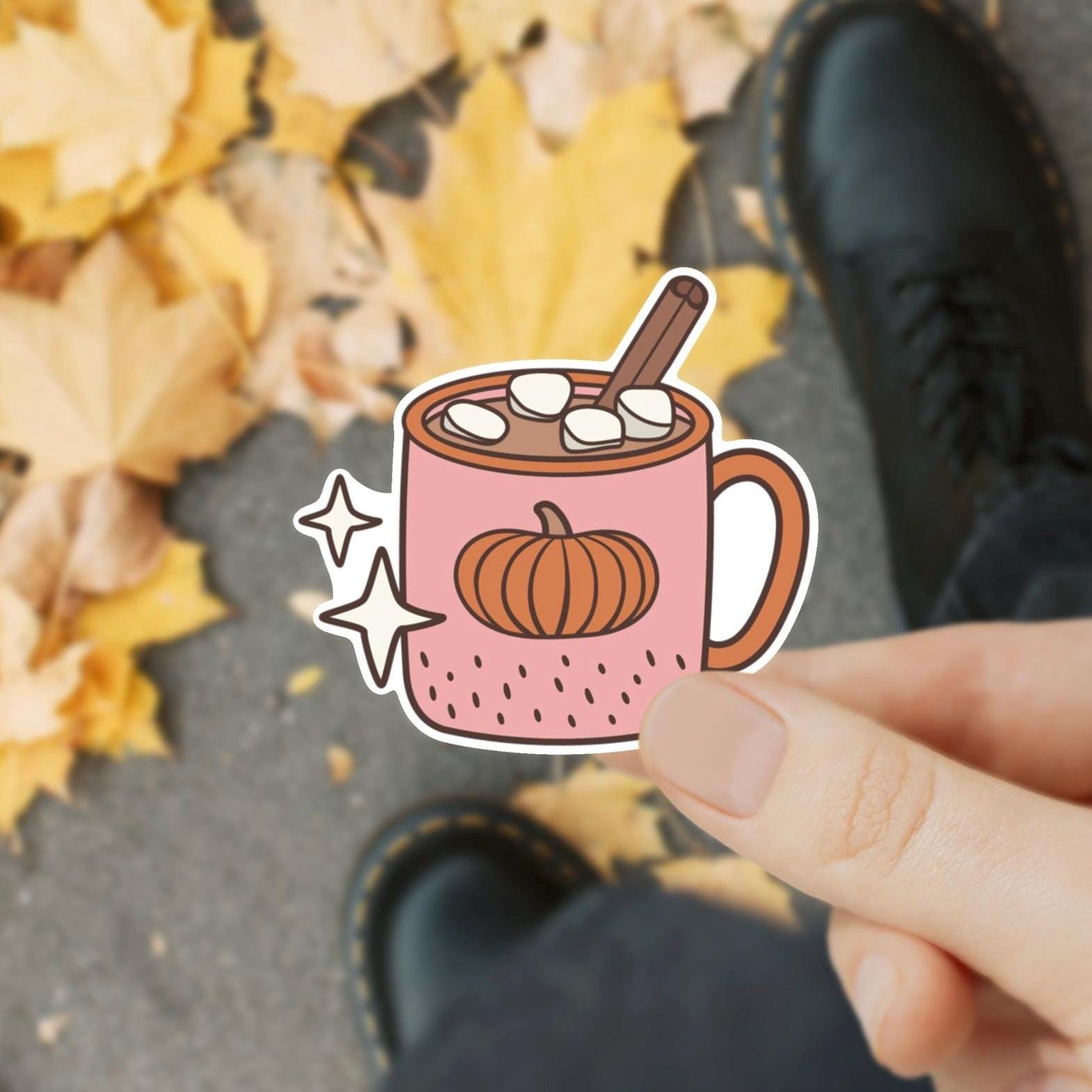 Pumpkin Spice Mug Waterproof Sticker