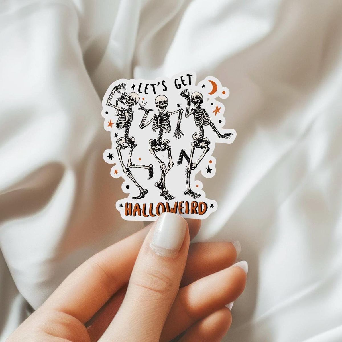 Let's Get Halloweird Waterproof Sticker