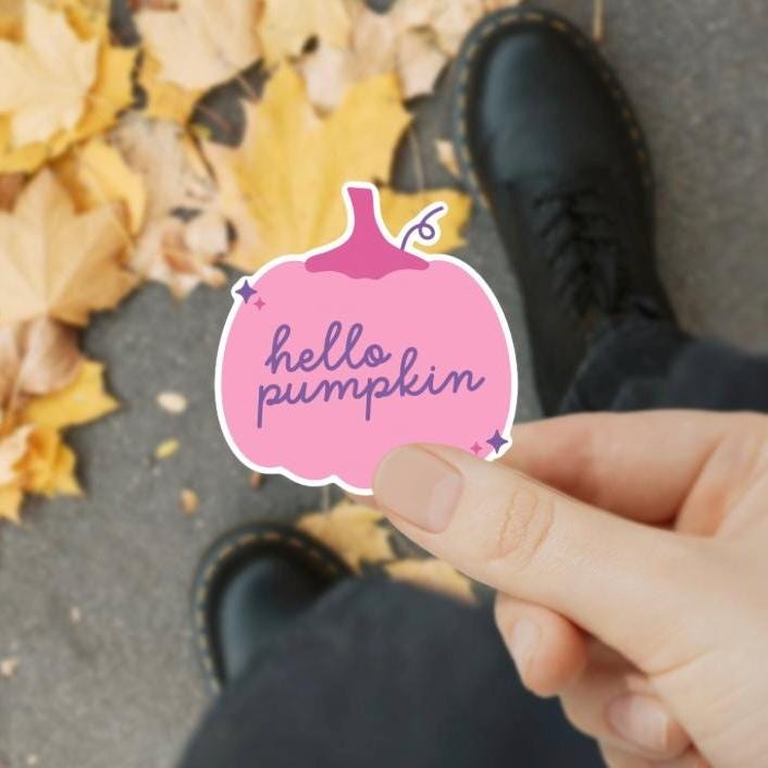 Hello Pumpkin Waterproof Sticker