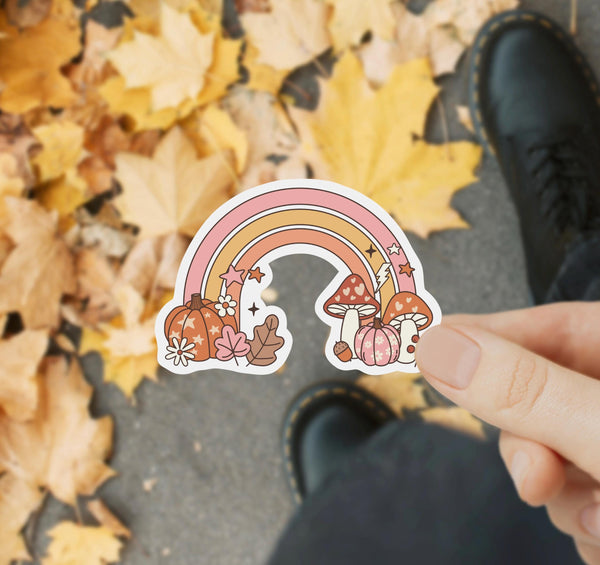 Fall Rainbow Waterproof Sticker