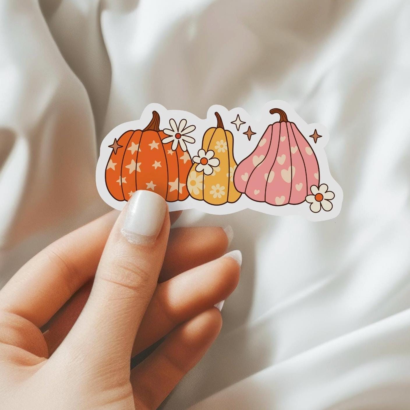 Sparkle Pumpkin Waterproof Sticker