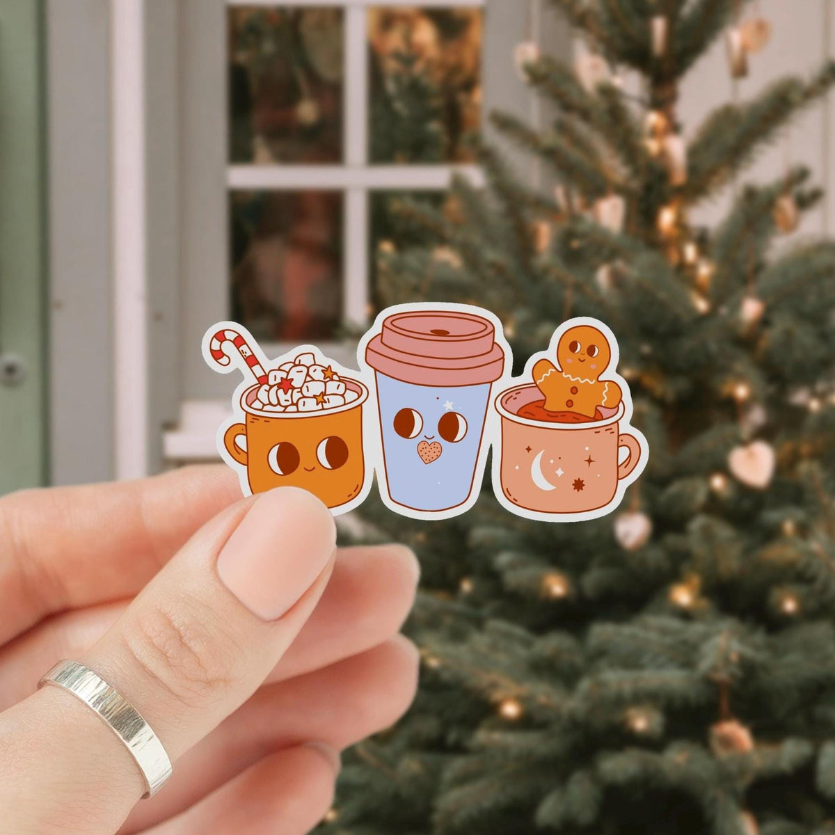 Christmas Stickers, Cat Stickers, Teacher Gifts, Cute Stickers, Kindle Stickers