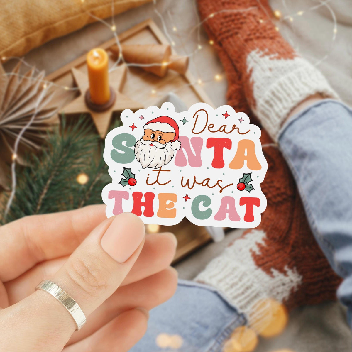 Christmas Stickers, Cat Stickers, Teacher Gifts, Cute Stickers, Kindle Stickers