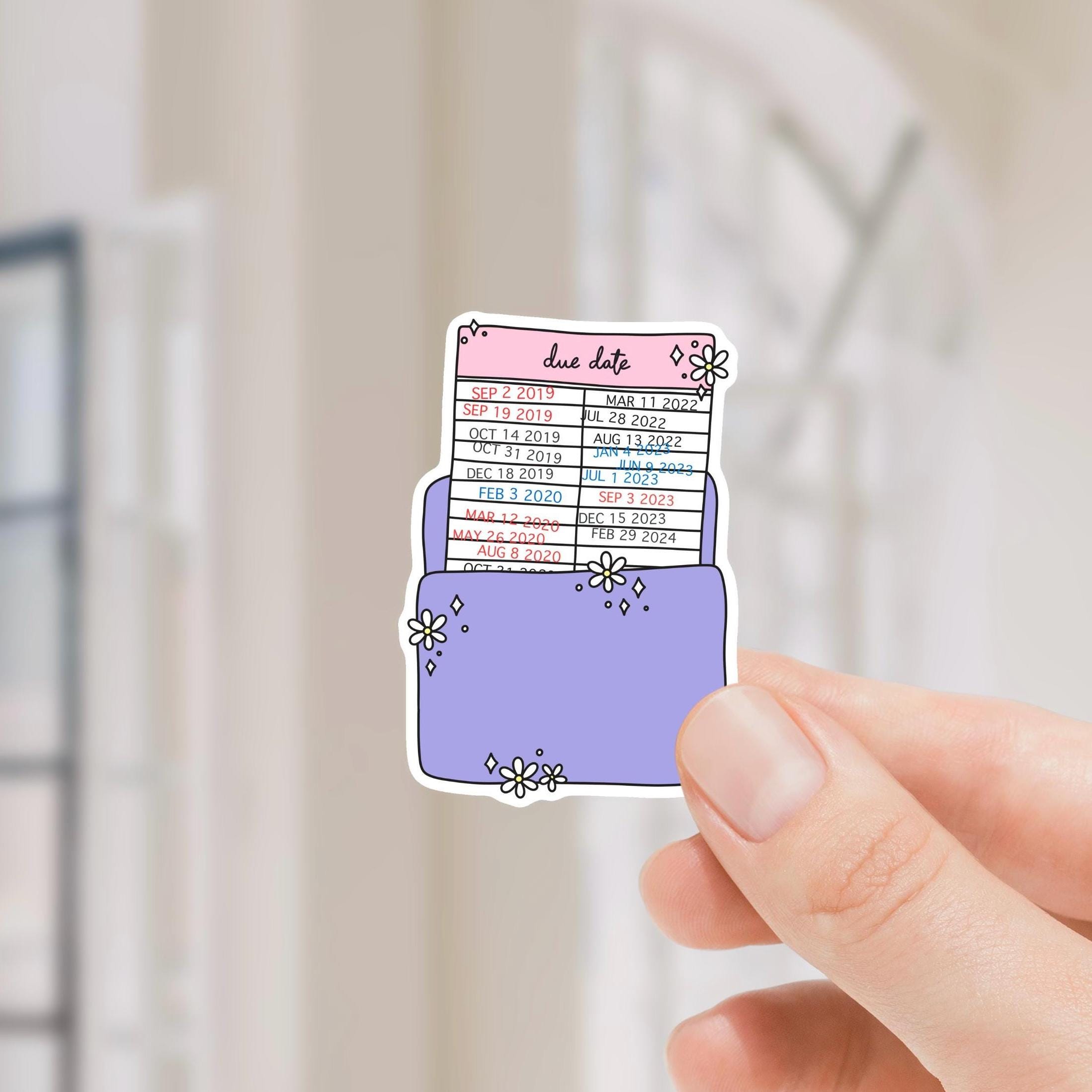 Purple Library Card Waterproof Sticker