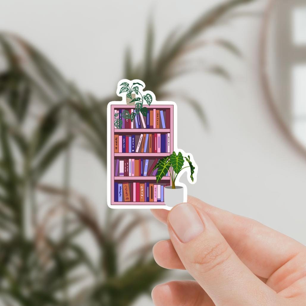 Book Stickers, Kindle Stickers, Bookish, Cute Plant Stickers, Reading Stickers