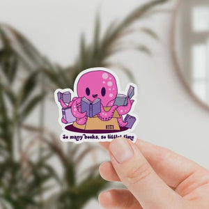 So Many Books Octopus Waterproof Sticker