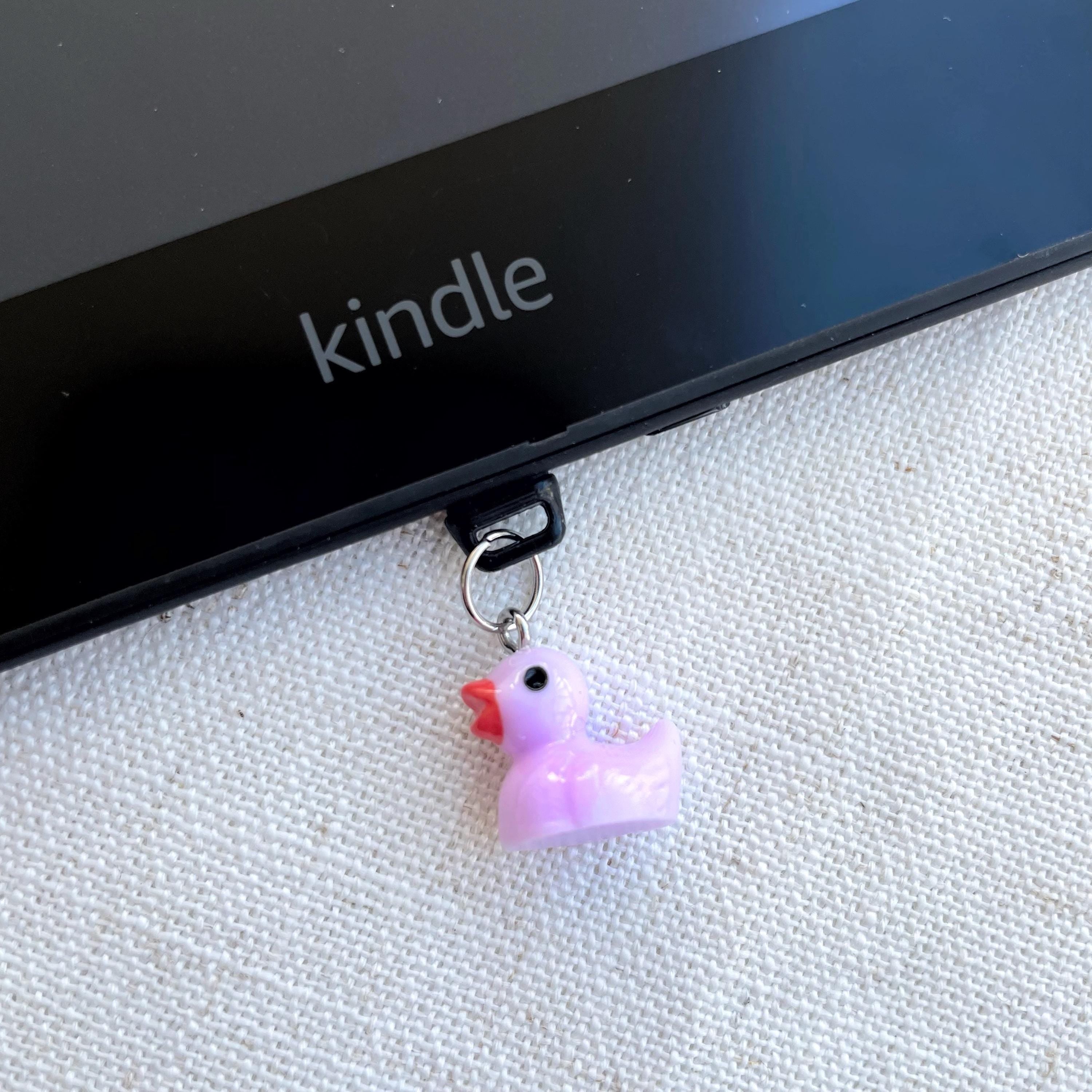 Rubber Duckie Kindle Charm, Phone Charm, USB Charm, Mini Keychain Charm, Bookish Merch, Bookish Gifts, Kindle Accessories, Phone Accessories