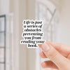 Black A Series of Obstacles Waterproof Sticker