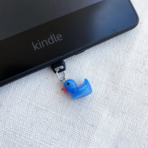 Rubber Duckie Kindle Charm, Phone Charm, USB Charm, Mini Keychain Charm, Bookish Merch, Bookish Gifts, Kindle Accessories, Phone Accessories