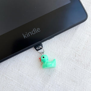 Rubber Duckie Kindle Charm, Phone Charm, USB Charm, Mini Keychain Charm, Bookish Merch, Bookish Gifts, Kindle Accessories, Phone Accessories