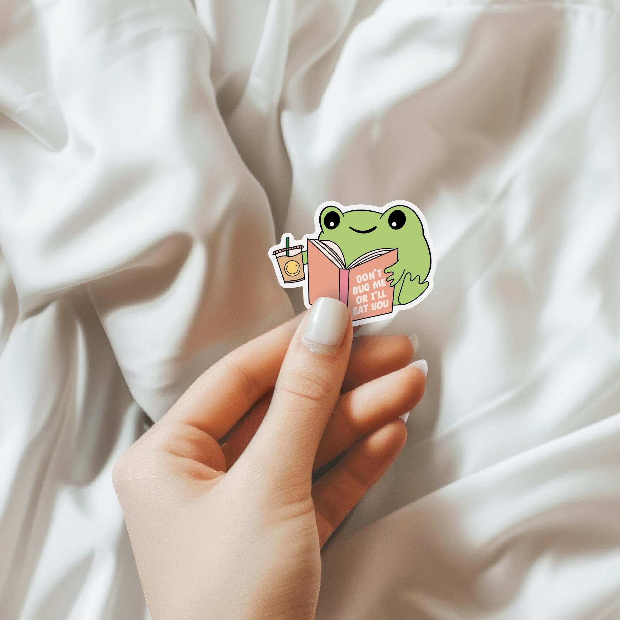 Don't Bug Me or I'll Eat You Frog Waterproof Sticker