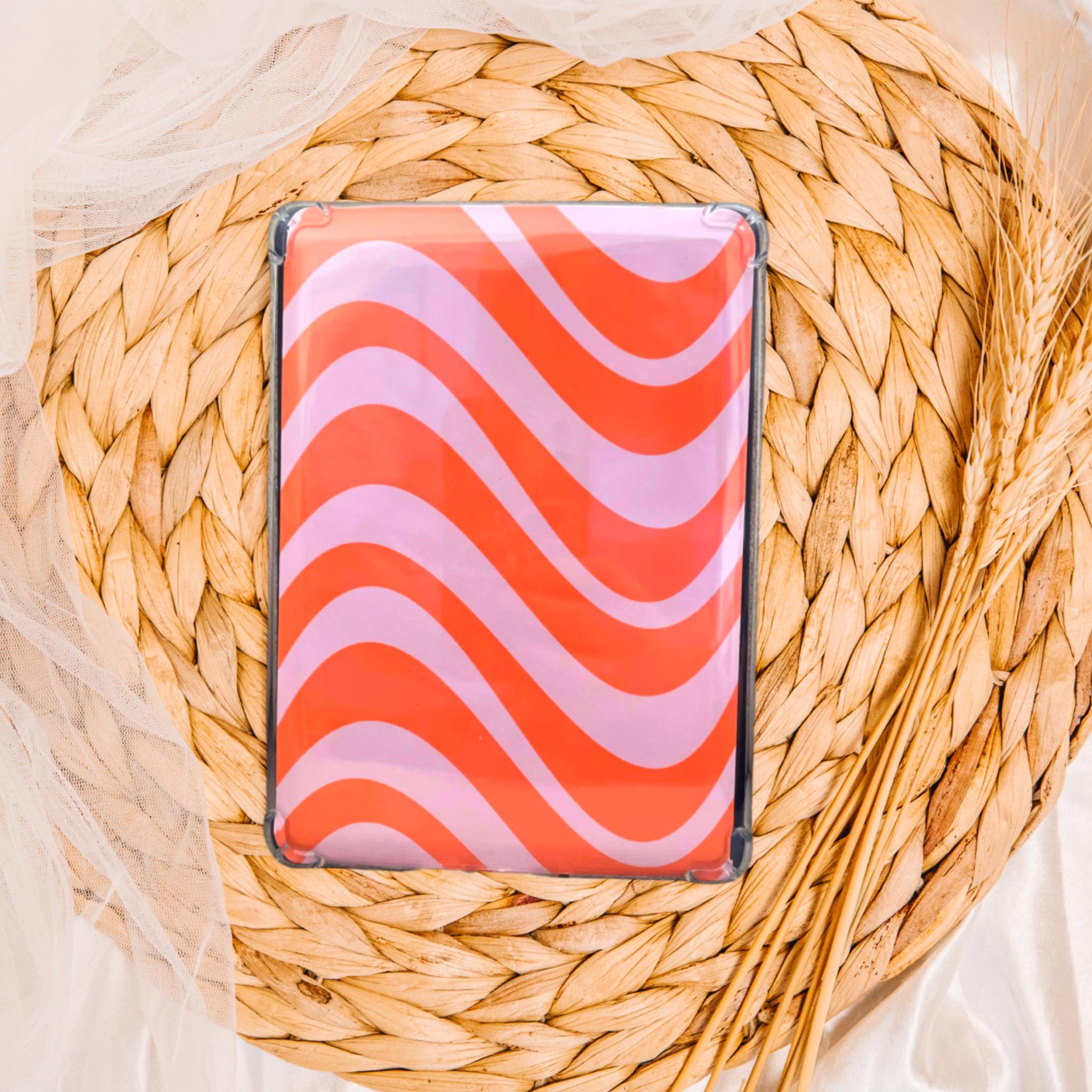 Wavy Pink and Orange Kindle Insert