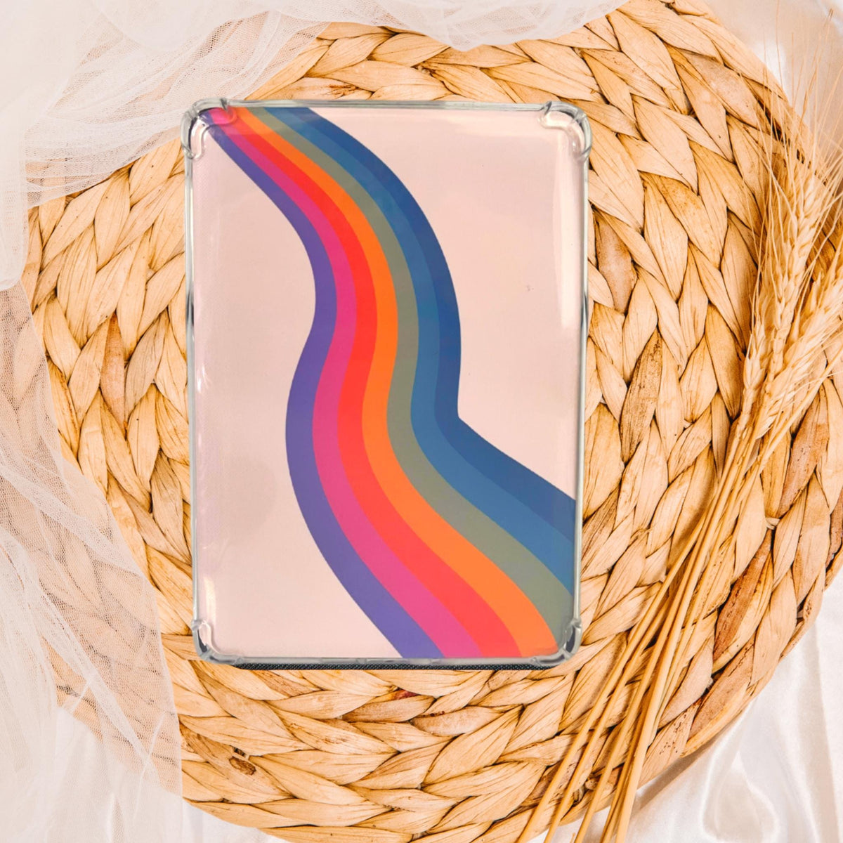 Retro Rainbow Kindle Insert, Kindle Accessories, Bookish, Book Lover Gift