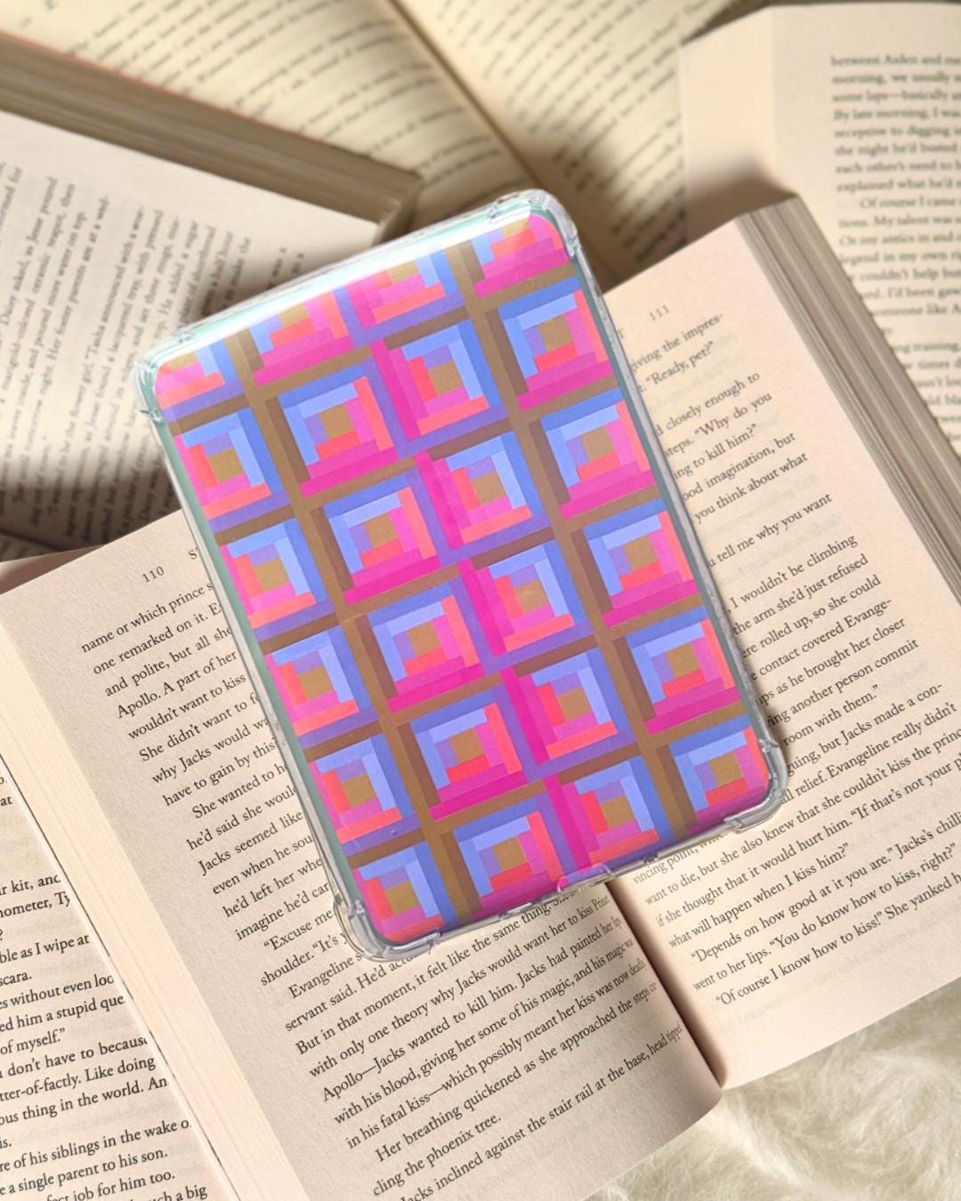 Geometric Kindle Insert, Kindle Accessories, Bookish, Book Lover Gift