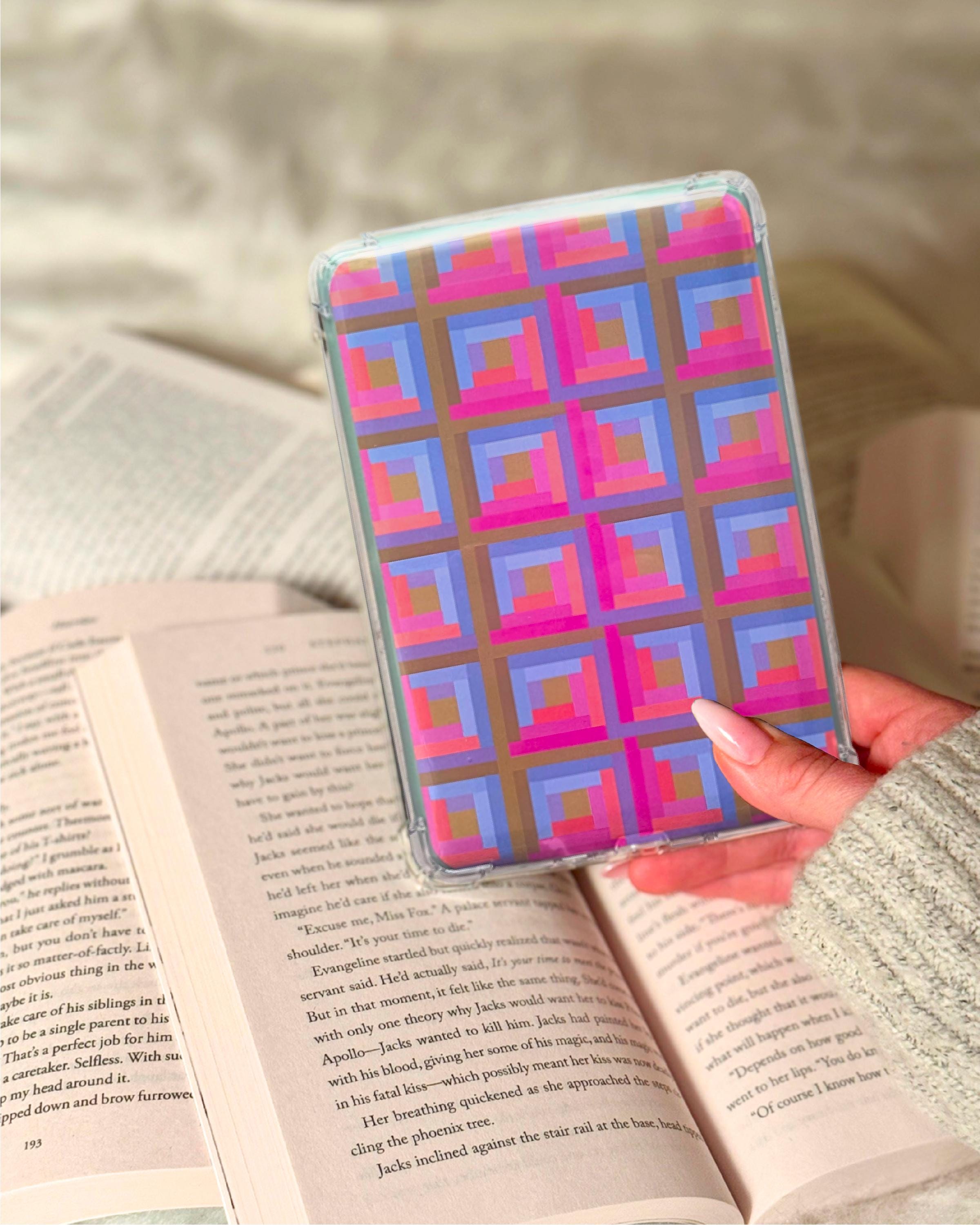 Geometric Kindle Insert, Kindle Accessories, Bookish, Book Lover Gift