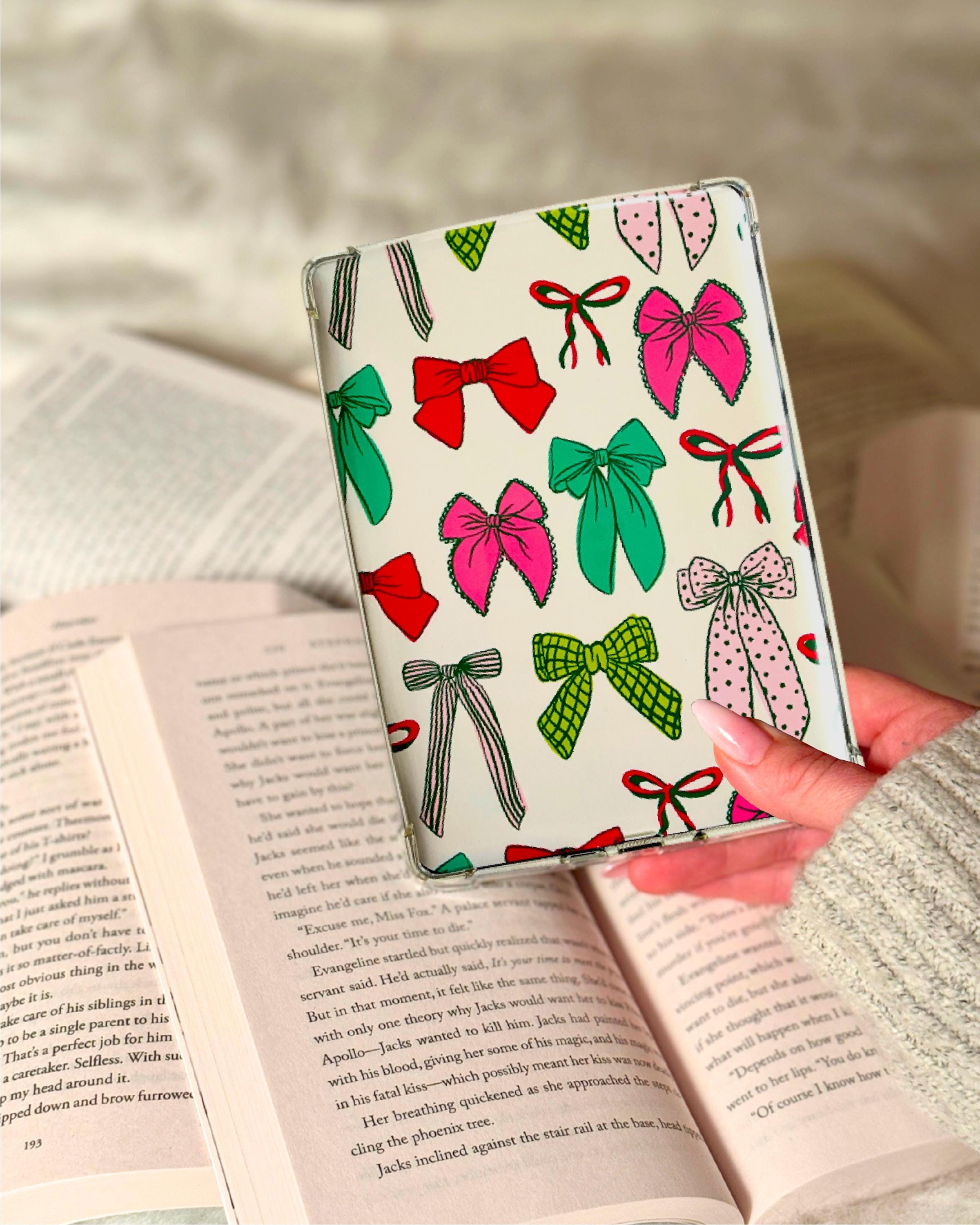 Bow Kindle Insert, Kindle Accessories, Bookish, Book Lover Gift