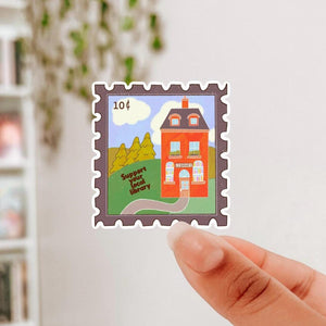 Bookish Stamp Sticker Set , Laptop Decals, Aesthetic Stickers, Water Bottle Stickers
