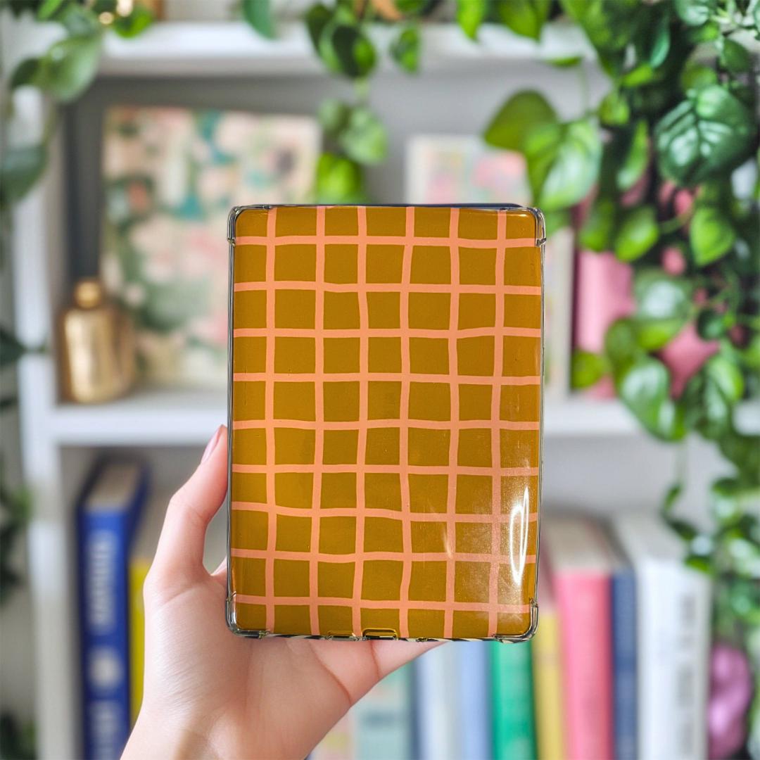 Vintage Checkered Kindle Insert, Kindle Accessories, Bookish, Book Lover Gift